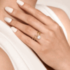 14K Yellow Gold Bypass Ring with .55ct Pearl & .02ct Diamond Size 6.5 Fine Jewelry 17