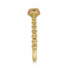 14K Yellow Gold Bujukan Bead Snake Ring with .04ctw Red Rubies Size 6.5 Fine Jewelry 19