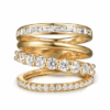 14K Yellow Gold Stackable Ring with 2.03ctw Baguette & Round Diamonds Size 6.5 Fine Jewelry 16