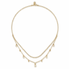 14K Yellow Gold Bujukan Bead Layered Necklace with 1.11ctw Pearls 17.5″ Fine Jewelry 12