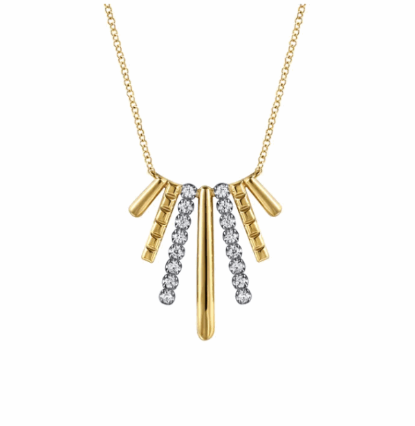 14K Two-Tone Necklace with .34ctw Diamonds 17.5″ Fine Jewelry 7