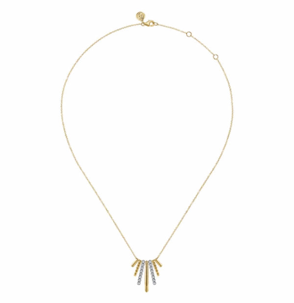 14K Two-Tone Necklace with .34ctw Diamonds 17.5″ Fine Jewelry 9