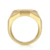 Men’s 14K Yellow Gold Hexagon Ring with .20ctw Diamonds Size 10 Fine Jewelry 18