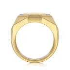 Men’s 14K Yellow Gold Hexagon Ring with .20ctw Diamonds Size 10 Fine Jewelry 3