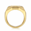 14K Yellow Gold Men’s High Polish Hexagon Ring with .20ctw Diamonds Size 10 Fine Jewelry 18