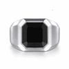 Sterling Silver Men’s High Polish Finish Signet Ring with 4.76ct Black Onyx Size 10 Fine Jewelry 16