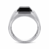 Sterling Silver Men’s High Polish Finish Signet Ring with 4.76ct Black Onyx Size 10 Fine Jewelry 18