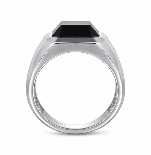 Sterling Silver Men’s High Polish Finish Signet Ring with 4.76ct Black Onyx Size 10 Fine Jewelry 13