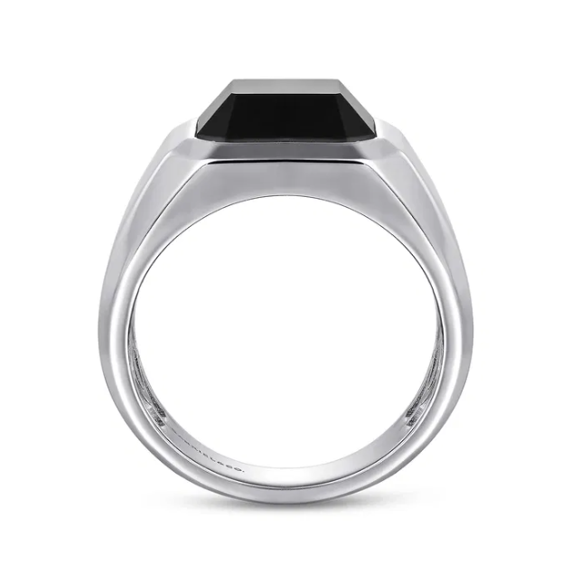 Sterling Silver Men’s High Polish Finish Signet Ring with 4.76ct Black Onyx Size 10 Fine Jewelry 3