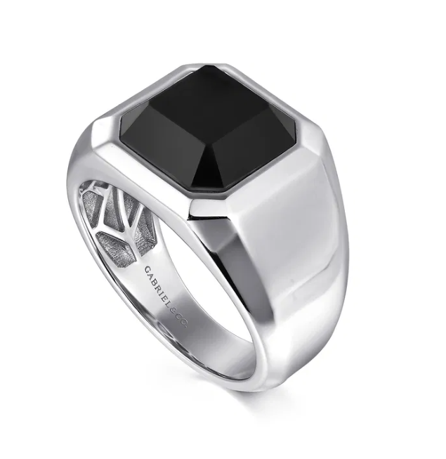 Sterling Silver Men’s High Polish Finish Signet Ring with 4.76ct Black Onyx Size 10 Fine Jewelry 4