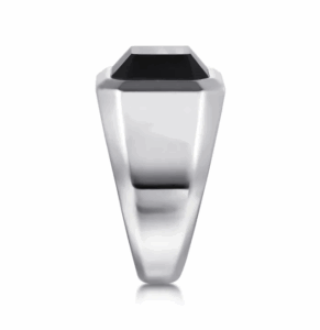 Sterling Silver Men’s High Polish Finish Signet Ring with 4.76ct Black Onyx Size 10 Fine Jewelry 10