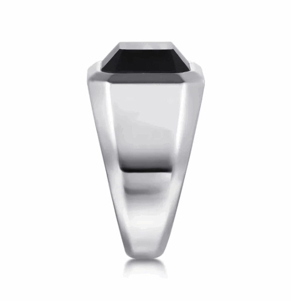 Sterling Silver Men’s High Polish Finish Signet Ring with 4.76ct Black Onyx Size 10 Fine Jewelry 15