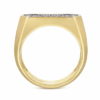 14K Yellow Gold Men’s High Polish Ring with .81ctw Pave Diamonds Size 10 Fine Jewelry 19