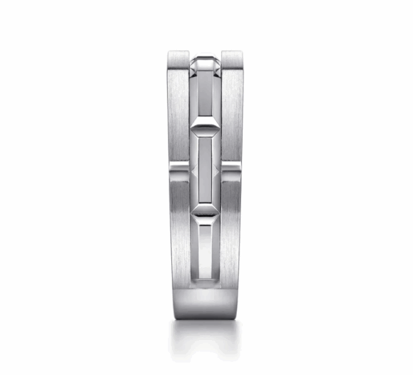 Sterling Silver Men’s Geometric Ring in Satin Finish Size 10 Fine Jewelry 15