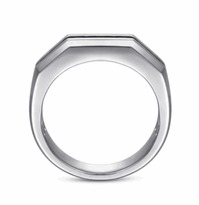 Sterling Silver Men’s Band with .38ctw Round Black Spinel Size 10 Fine Jewelry 8