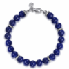 Sterling Silver Men’s Beaded Bracelet with 8mm Blue Lapis 8″ Bracelets 10