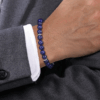 Sterling Silver Men’s Beaded Bracelet with 8mm Blue Lapis 8″ Bracelets 11