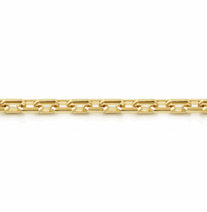 14K Yellow Gold Men’s Solid Faceted Chain Bracelet 8″ Bracelets 7