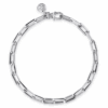 Sterling Silver Men’s Elongated Chain Bracelet 8″ Bracelets 10