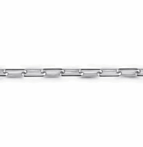 Sterling Silver Men’s Elongated Chain Bracelet 8″ Bracelets 6