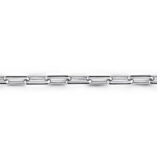 Sterling Silver Men’s Elongated Chain Bracelet 8″ Bracelets 3