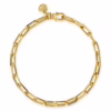 Men’s 14K Yellow Gold Elongated Link Chain Bracelet 8″ Bracelets 10