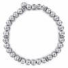 Sterling Silver Men’s Faceted Bead Bracelet 8″ Bracelets 10