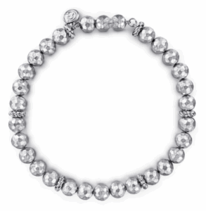 Sterling Silver Men’s Faceted Bead Bracelet 8″ Bracelets 4