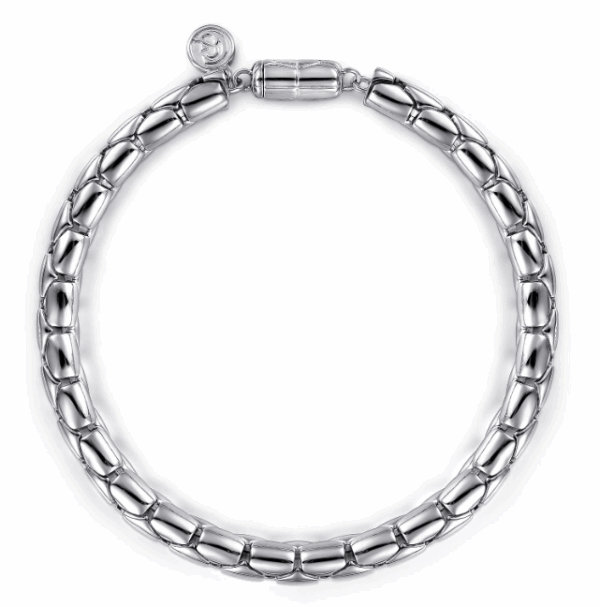 Sterling Silver Men’s Tubular Chain Bracelet 8″ Bracelets 7