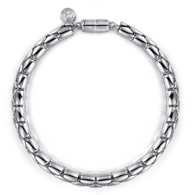 Sterling Silver Men’s Tubular Chain Bracelet 8″ Bracelets