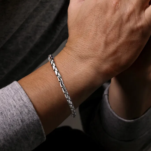 Sterling Silver Men’s Tubular Chain Bracelet 8″ Bracelets 2