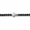 Sterling Silver Men’s Cross Charm Bracelet with Beaded Black Onyx 8″ Bracelets 12