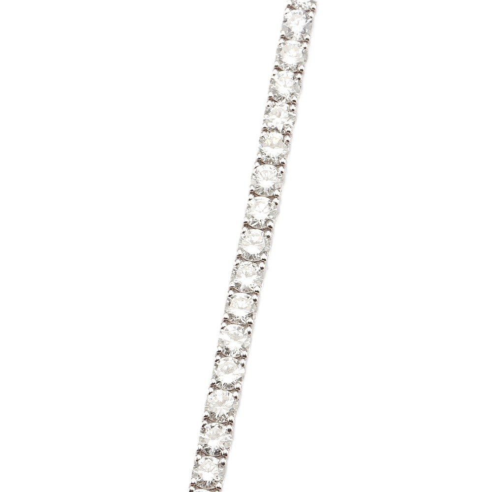 14K White Gold Tennis Bracelet with 8.17ctw Round Diamonds 7″ Bracelets 2
