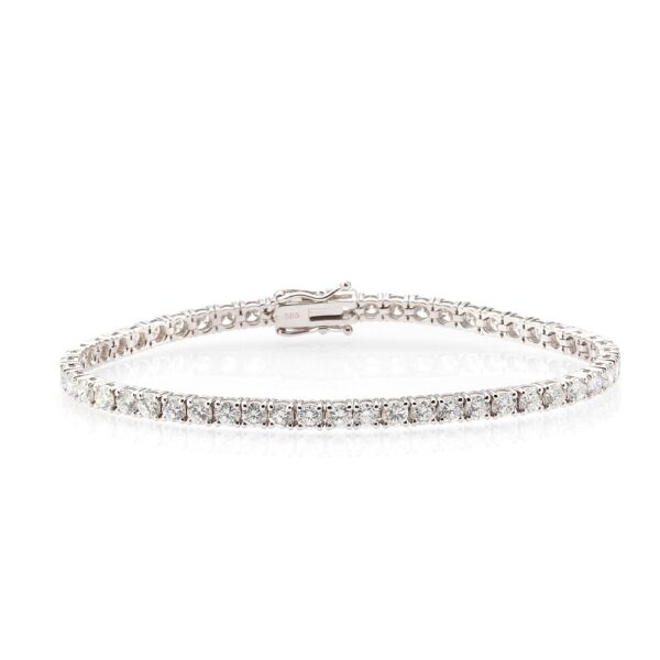 14K White Gold Tennis Bracelet with 6.16ctw Diamonds 7″ Bracelets 5