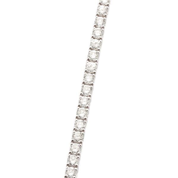 14K White Gold Tennis Bracelet with 6.16ctw Diamonds 7″ Bracelets 6
