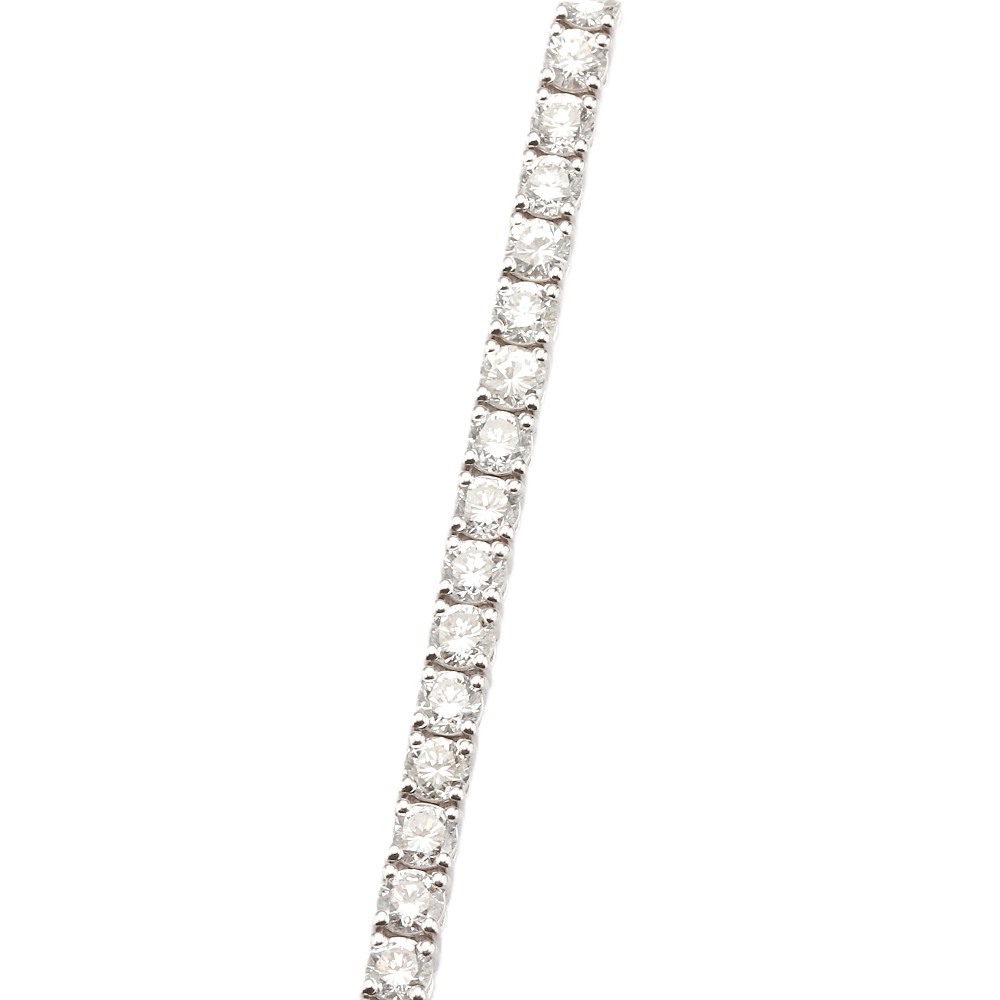 14K White Gold Tennis Bracelet with 6.16ctw Diamonds 7″ Bracelets 2