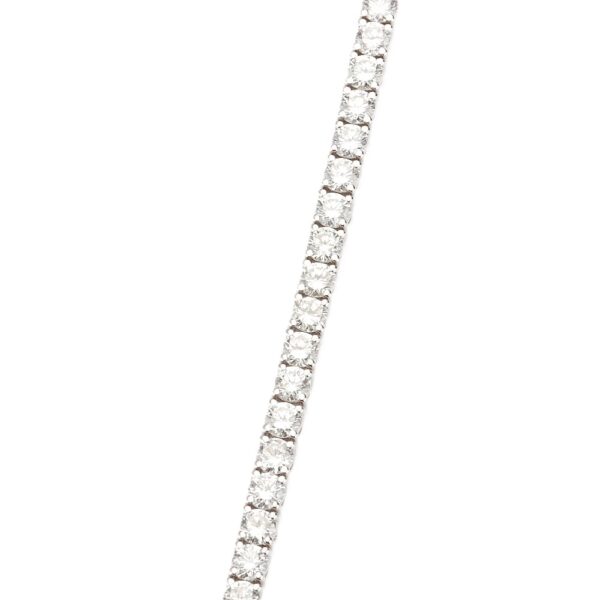 14K White Gold Tennis Bracelet with 5.32ctw Round Diamonds 7″ Bracelets 6