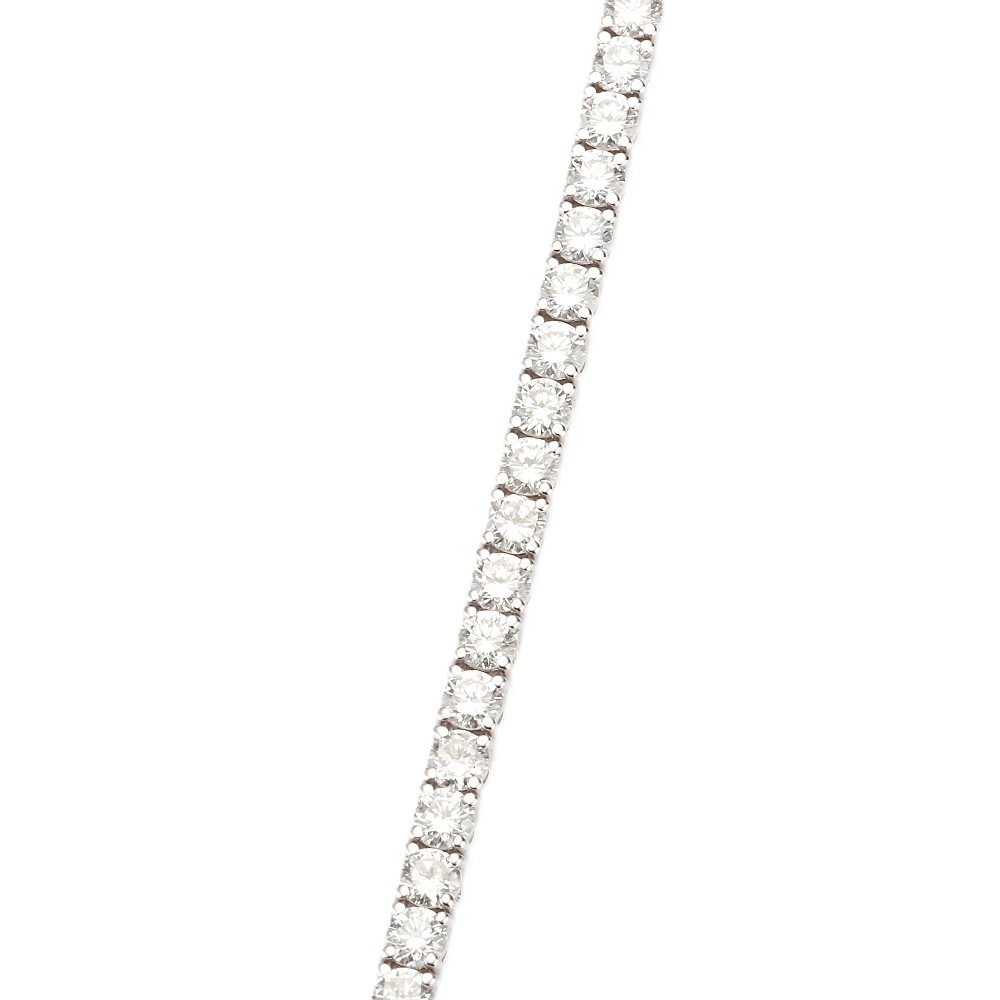 14K White Gold Tennis Bracelet with 5.32ctw Round Diamonds 7″ Bracelets 2