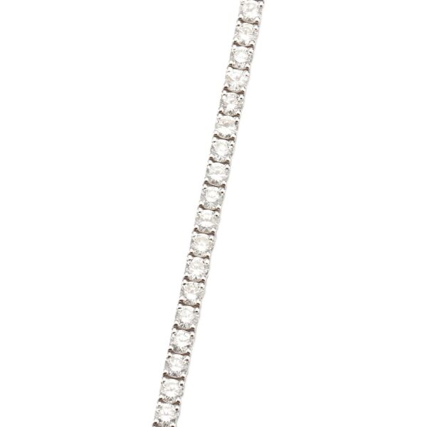14K White Gold Tennis Bracelet with 6.16ctw Round Diamonds 7″ Bracelets 6