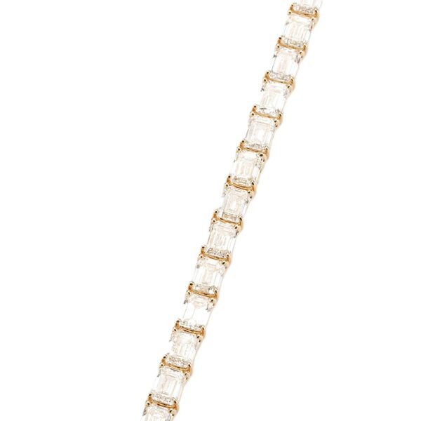 18K Yellow Gold Tennis Bracelet with 11.85ctw Emerald Cut Diamonds 7″ Bracelets 6