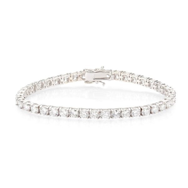 14K White Gold Tennis Bracelet with 12.69ctw Lab-Grown Round Diamonds 8″ Bracelets 5
