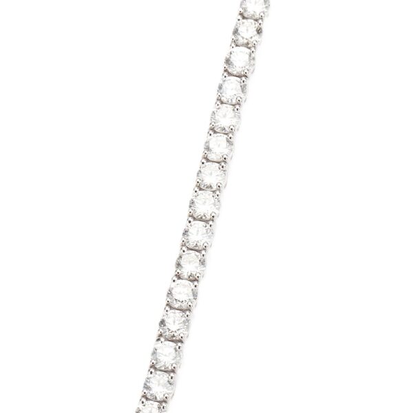 14K White Gold Tennis Bracelet with 12.69ctw Lab-Grown Round Diamonds 8″ Bracelets 6
