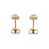 14K Yellow Gold Bezel Studs with 1.00ctw Pear Blue Topaz Earrings 8