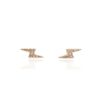 14K Yellow Gold Lightning Bolt Studs with .08ctw Diamonds Earrings 7