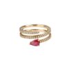 14K Yellow Gold Wrap Ring with .40ct Pear Ruby & .30ctw Diamonds Size 6.5 Fine Jewelry 7