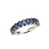 14K White Gold Ring with 3.25ctw Oval Blue Sapphires Size 6.5 Fine Jewelry 8