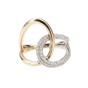 14K Two-Tone Ring with .50ctw Diamonds Size 6.5