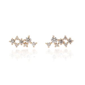 14K Yellow Gold Studs with .40ctw Diamonds