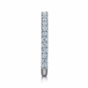 14K White Gold March Birthstone Eternity Ring with .38ctw Aquamarine Gemstones Size 6.5 Fine Jewelry 20
