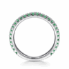 14K White Gold May Birthstone Eternity Ring with .38ctw Green Emeralds Size 6.5 Fine Jewelry 18
